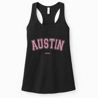 Austin Texas Tx Varsity Style On Austin Womens Tank Top