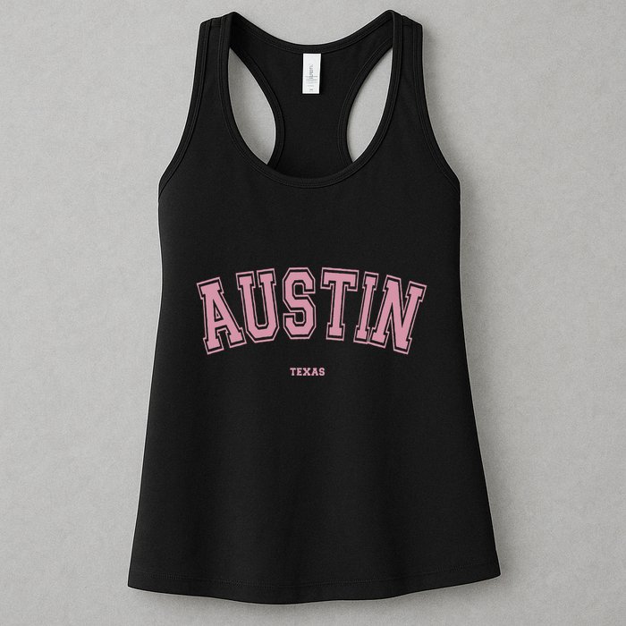 Austin Texas Tx Varsity Style On Austin Womens Tank Top
