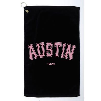 Austin Texas Tx Varsity Style On Austin Golf Towel