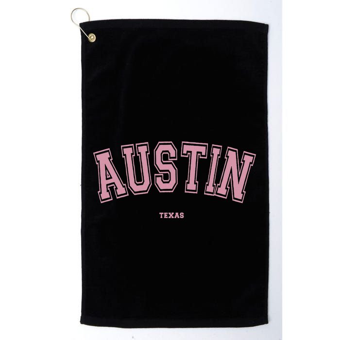 Austin Texas Tx Varsity Style On Austin Golf Towel