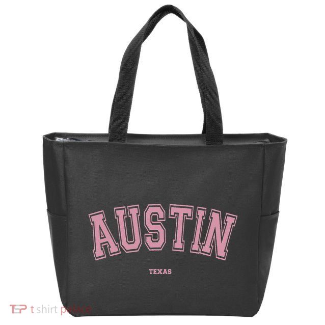Austin Texas Tx Varsity Style On Austin Zip Tote Bag