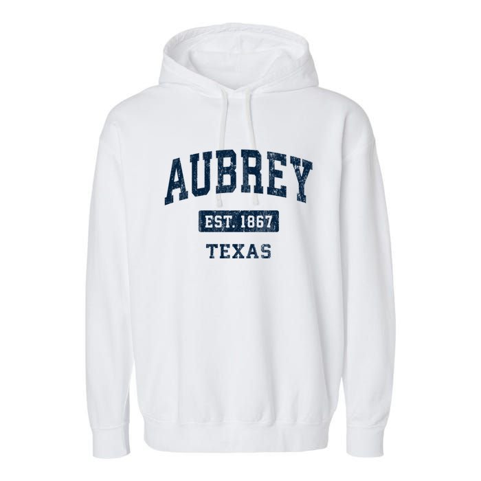 Aubrey Texas Tx Vintage Sports Established Garment-Dyed Fleece Hoodie