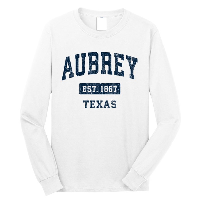 Aubrey Texas Tx Vintage Sports Established Long Sleeve Shirt