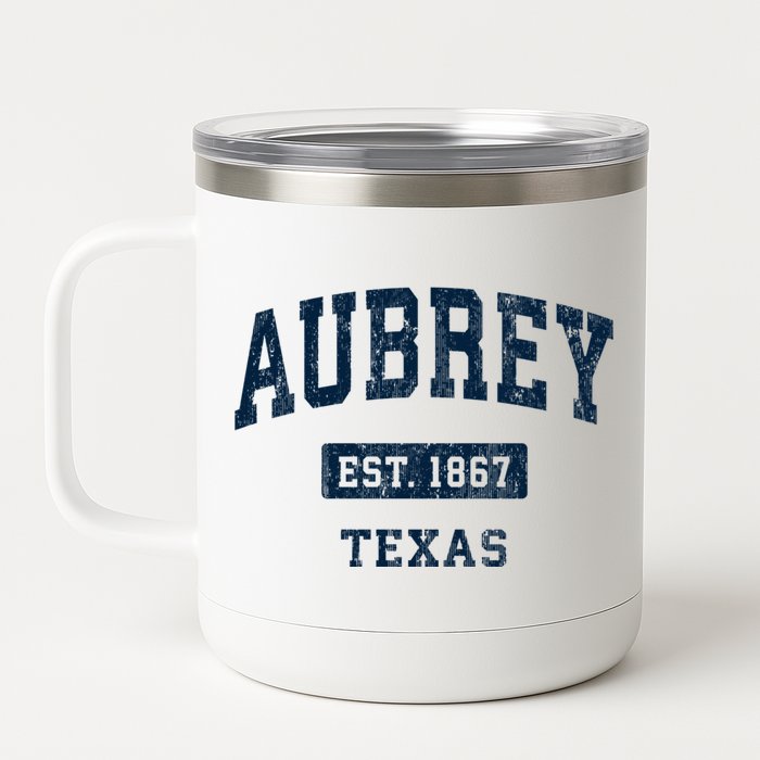 Aubrey Texas Tx Vintage Sports Established 12 oz Stainless Steel Tumbler Cup