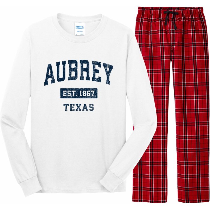 Aubrey Texas Tx Vintage Sports Established Long Sleeve Pajama Set