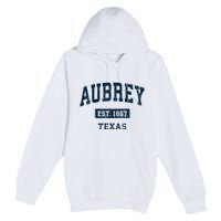 Aubrey Texas Tx Vintage Sports Established Premium Pullover Hoodie