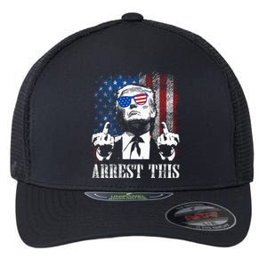 Arrest This Trump 2024 Us American Flag Flexfit Unipanel Trucker Cap