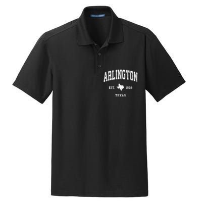 Arlington Texas Tx Vintage Athletic Dry Zone Grid Polo