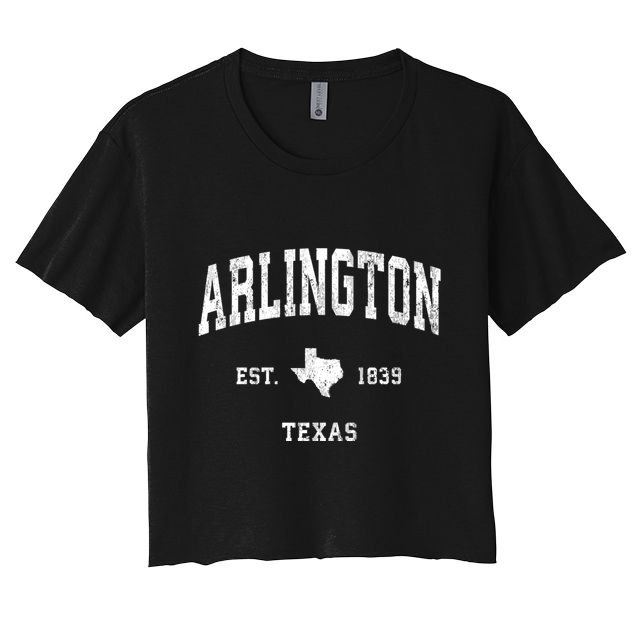 Arlington Texas Tx Vintage Athletic Crop Top