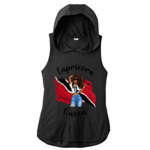 Afro Trinidad Tobago Capricorn Queen African Patriotic Flag Cute Gift Ladies PosiCharge Tri-Blend Wicking Draft Hoodie Tank