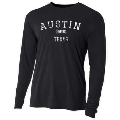 Austin Texas Tx Vintage Cooling Performance Long Sleeve Crew