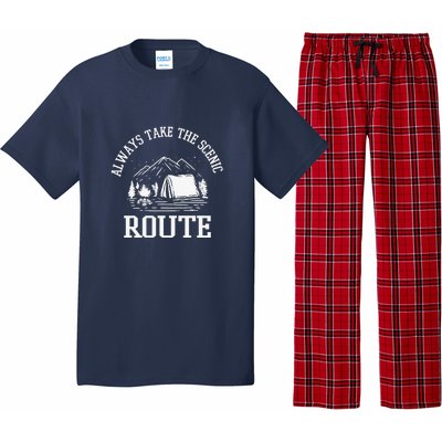 Always Take The Scenic Route Camping Gift Pajama Set