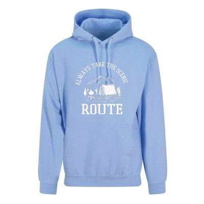 Always Take The Scenic Route Camping Gift Unisex Surf Hoodie