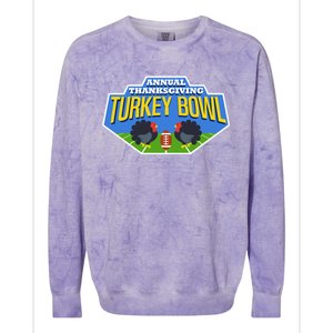 Annual Thanksgiving Turkey Bowl Football Game Team Meaningful Gift Colorblast Crewneck Sweatshirt