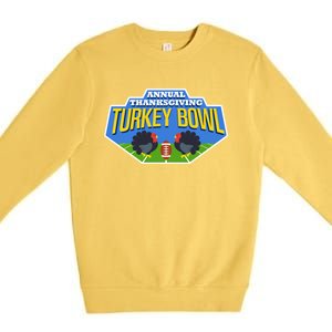 Annual Thanksgiving Turkey Bowl Football Game Team Meaningful Gift Premium Crewneck Sweatshirt