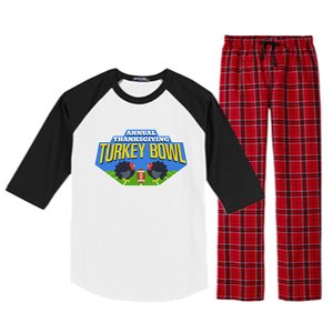 Annual Thanksgiving Turkey Bowl Football Game Team Meaningful Gift Raglan Sleeve Pajama Set