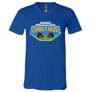 Annual Thanksgiving Turkey Bowl Football Game Team Meaningful Gift V-Neck T-Shirt