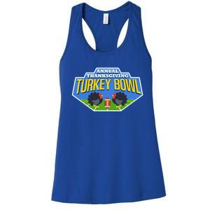 Annual Thanksgiving Turkey Bowl Football Game Team Meaningful Gift Women's Racerback Tank