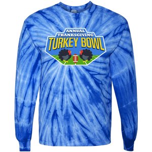 Annual Thanksgiving Turkey Bowl Football Game Team Meaningful Gift Tie-Dye Long Sleeve Shirt