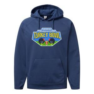 Annual Thanksgiving Turkey Bowl Football Game Team Meaningful Gift Performance Fleece Hoodie