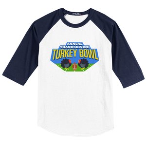 Annual Thanksgiving Turkey Bowl Football Game Team Meaningful Gift Baseball Sleeve Shirt