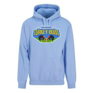 Annual Thanksgiving Turkey Bowl Football Game Team Meaningful Gift Unisex Surf Hoodie