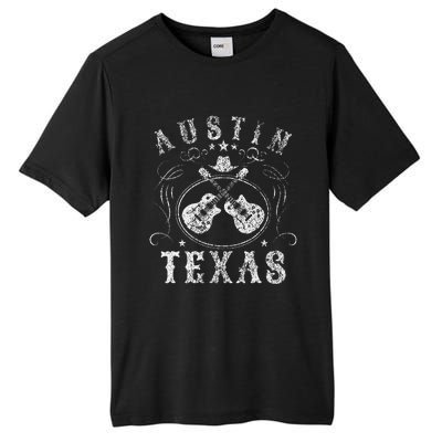 Austin Texas Travel Vintage Tall Fusion ChromaSoft Performance T-Shirt