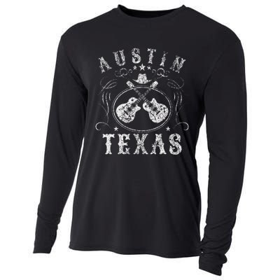 Austin Texas Travel Vintage Cooling Performance Long Sleeve Crew