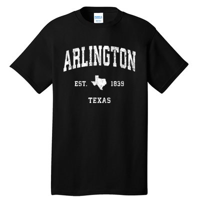 Arlington Texas Tx Vintage Athletic Established Sports Design Tall T-Shirt