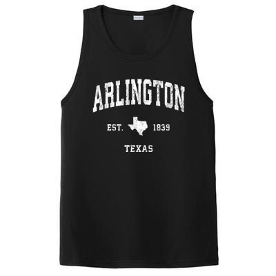 Arlington Texas Tx Vintage Athletic Established Sports Design PosiCharge Competitor Tank