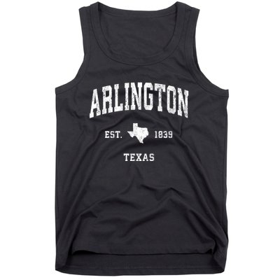 Arlington Texas Tx Vintage Athletic Established Sports Design Tank Top