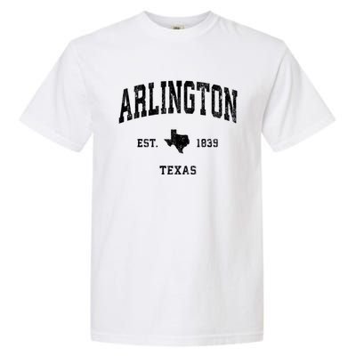 Arlington Texas Tx Vintage Athletic Established Sports Design Garment-Dyed Heavyweight T-Shirt