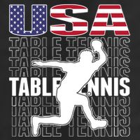 America Table Tennis Fans Jersey American Flag Ping Pong Art Premium Hat