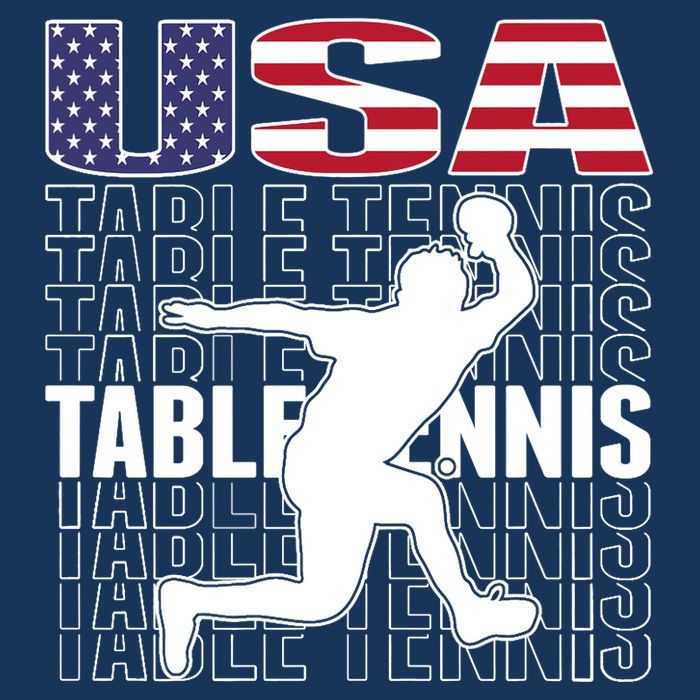 America Table Tennis Fans Jersey American Flag Ping Pong Art Premium Toddler Hoodie