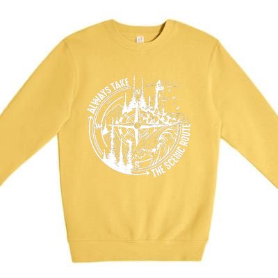 Always Take The Scenic Route Premium Crewneck Sweatshirt