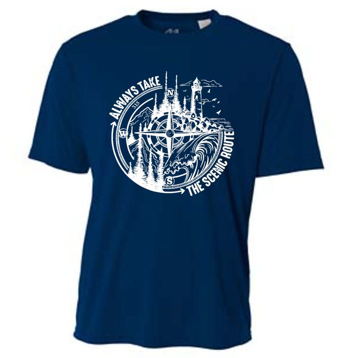 Always Take The Scenic Route Cooling Performance Crew T-Shirt