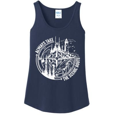 Always Take The Scenic Route Ladies Essential Tank