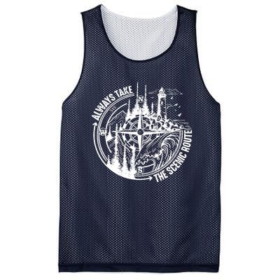 Always Take The Scenic Route Mesh Reversible Basketball Jersey Tank