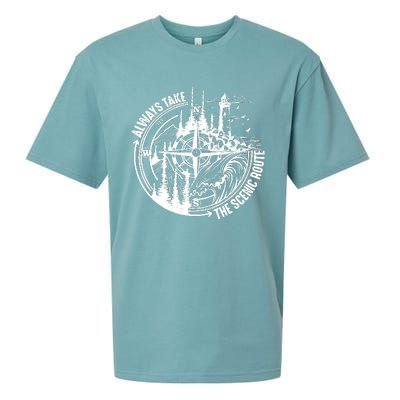 Always Take The Scenic Route Sueded Cloud Jersey T-Shirt