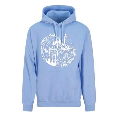 Always Take The Scenic Route Unisex Surf Hoodie