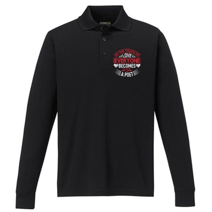 At The Touch Of Love Everyone Becomes A Poet Performance Long Sleeve Polo