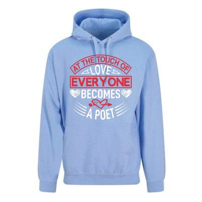 At The Touch Of Love Everyone Becomes A Poet Unisex Surf Hoodie