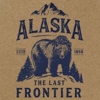 Alaska T The Last Frontier Bear Home Gifts Cotton Canvas Backpack
