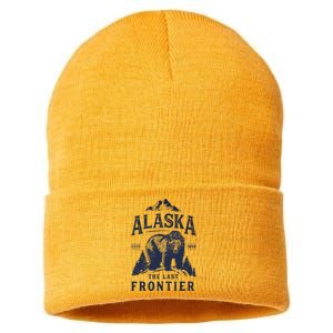 Alaska T The Last Frontier Bear Home Gifts Sustainable Knit Beanie