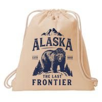 Alaska T The Last Frontier Bear Home Gifts Drawstring Bag