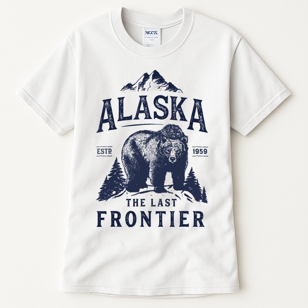 Alaska T The Last Frontier Bear Home Gifts Tall T-Shirt
