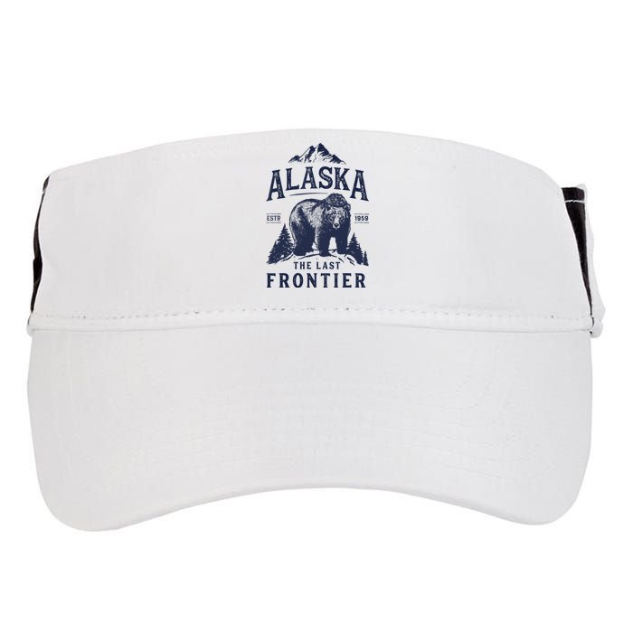 Alaska T The Last Frontier Bear Home Gifts Adult Drive Performance Visor