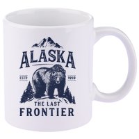Alaska T The Last Frontier Bear Home Gifts 11oz C Handle Ceramic Mug