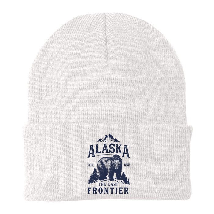 Alaska T The Last Frontier Bear Home Gifts Knit Cap Winter Beanie