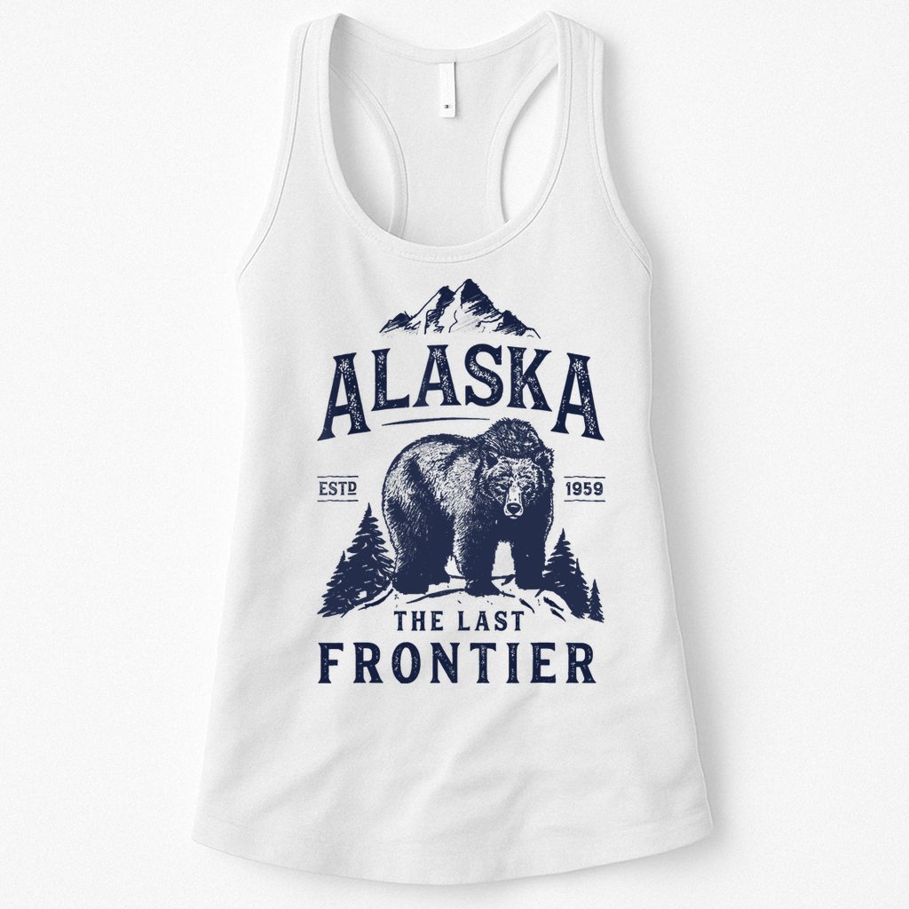 Alaska T The Last Frontier Bear Home Gifts Womens Tank Top